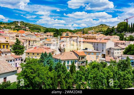 Paesaggio urbano. Brihuega, la Alcarria, Guadalajara, Castilla la Mancha, Spagna, Europa Foto Stock