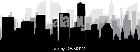 Panorama della città di GUADALAJARA, MESSICO Illustrazione Vettoriale