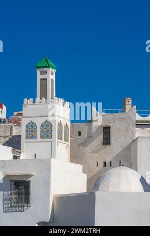 Edifici bianchi nella vecchia Medina di Tetouan, Marocco, Nord Africa Foto Stock