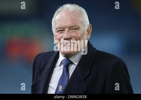 Leeds, Regno Unito. 23 febbraio 2024. Ex Leeds United Legend Eddie Gray davanti al match per il titolo Sky Bet Leeds United vs Leicester City a Elland Road, Leeds, Regno Unito, 23 febbraio 2024 (foto di James Heaton/News Images) a Leeds, Regno Unito, il 23/2/2024. (Foto di James Heaton/News Images/Sipa USA) credito: SIPA USA/Alamy Live News Foto Stock