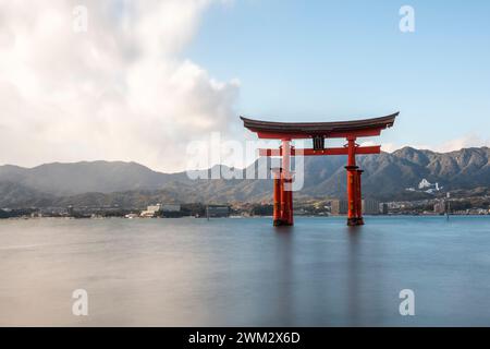 Itsukushima Jinja, Miyajima Tori, Giappone Foto Stock