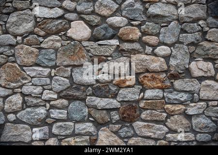 Antico in pietra grigia texture a parete Foto Stock