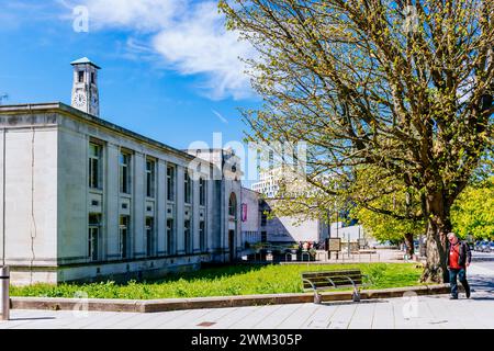 La Southampton City Art Gallery, situata nell'ala nord del Civic Centre sulla Commercial Road. Southampton, Hampshire, Inghilterra, Regno Unito, Regno Unito, E Foto Stock