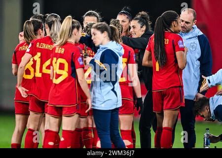 SIVIGLIA - Spagna coach Montserrat Tome durante la semifinale della UEFA Nations League tra Spagna e Paesi Bassi all'Estadio de la Cartuja il 23 febbraio 2024 a Siviglia, Spagna. ANP GERRIT VAN COLOGNE Foto Stock