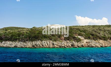 La splendida costa turchese di Bodrum Foto Stock