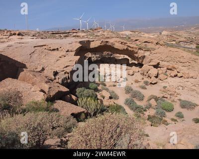 Arco de Tajao (Arico, Tenerife, Isole Canarie, Spagna) Foto Stock