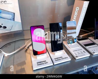 Cairo, Egitto, 9 febbraio 2024: Samsung Group è una multinazionale sudcoreana con sede centrale di un conglomerato manifatturiero Foto Stock