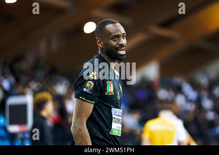 TEDDY TAMGHO (fra) guarda la finale Triple Jump maschile durante il World Athletics Indoor Tour Gold Madrid 24 il 23 febbraio 2024 al Polideportivo Gallur di Madrid, Spagna Foto Stock