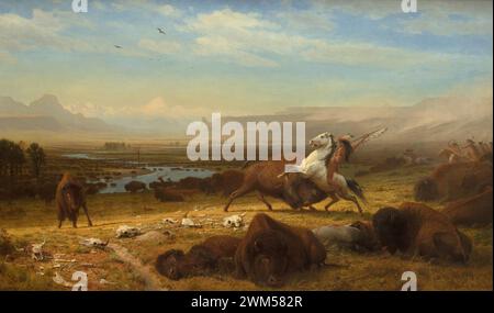 Albert Bierstadt, l'ultimo dei Buffalo, 1888, NGA 124525. Foto Stock