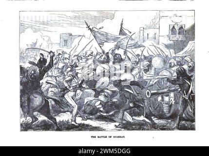 Battaglia del Gujrat, durante la seconda guerra anglo-sikh (1848–1849), 21 febbraio 1849. Foto Stock