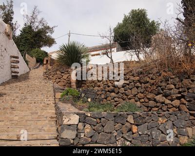 Vecchio mulino ad acqua (Vilaflor de Chasna, Tenerife, Isole Canarie, Spagna) Foto Stock
