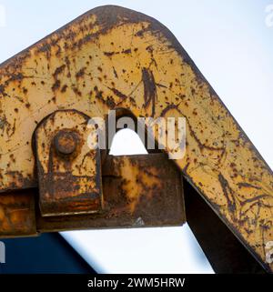 immagine di dettaglio di un pezzo di attrezzatura da costruzione pesante Foto Stock