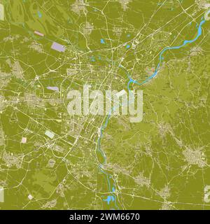 Mappa della città di Torino Illustrazione Vettoriale