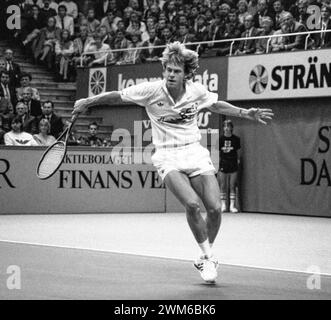 STEFAN EDBERG Tennis player Sweden in Stockholm Open Tourent1987-11-05 Foto Stock