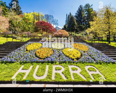 Un giardino nel giardino botanico di Gothenburg, Svezia. Foto Stock