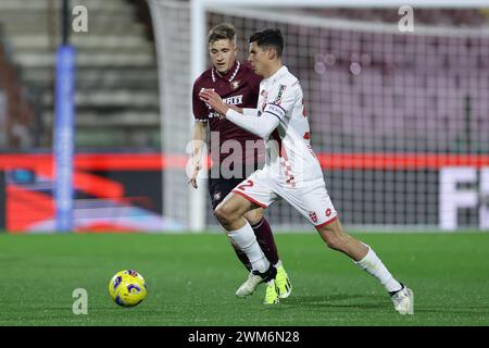 Salerno, Italia. 24 febbraio 2024. Durante la partita di serie A tra Unione sportiva Salernitana vs Monza allo Stadio Arechi di Salerno il 24 febbraio 2024. Credito: Agenzia fotografica indipendente/Alamy Live News Foto Stock