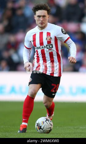 Sunderland sabato 24 febbraio 2024. Durante la partita del Campionato Sky Bet tra Sunderland e Swansea City allo Stadio della luce di Sunderland sabato 24 febbraio 2024. (Foto: Michael driver | mi News) crediti: MI News & Sport /Alamy Live News Foto Stock