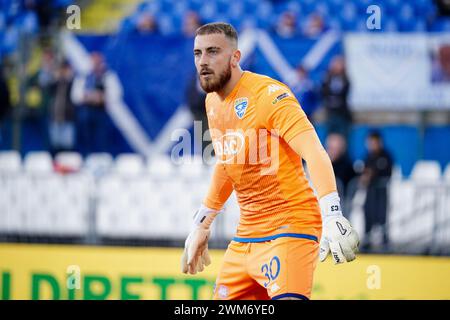 Brescia, Italia. 24 febbraio 2024. Michele Avella (Brescia calcio) durante Brescia calcio vs AC Reggiana, partita di serie B a Brescia, Italia, 24 febbraio 2024 Credit: Independent Photo Agency/Alamy Live News Foto Stock