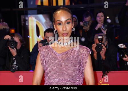 Hadnet Tesfai bei der Ankunft zur Abschluss Feier am Berlinale Palast der 74. Internationale Filmfestspiele Berlinale AM 24.02.2024 a Berlino Foto Stock