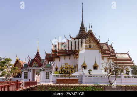 Palazzo Dusit Maha Prasat (il grande Palazzo) nella città antica, Bangkok, Thailandia Foto Stock