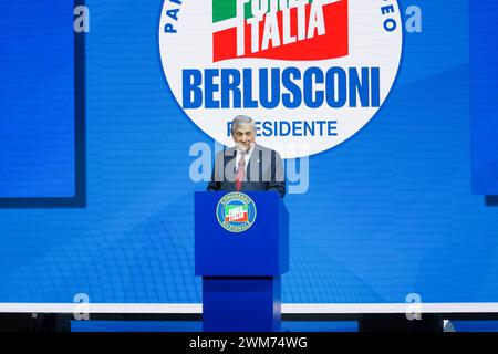 Notizie - Antonio Tajani è eletto segretario del partito forza Italia Antonio Tajani, forza Italia durante Antonio Tajani è eletto segretario del partito forza Italia, News in Roma, 24 febbraio 2024 Roma Palazzo dei Congressi Italia Copyright: XAlessandraxCarlix/xLiveMediax LPN 1248397 Foto Stock