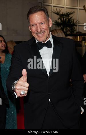 Berlino, Germania. 24 febbraio 2024. Ralf Moeller, attore, viene al 'Ball der Wirtschaft' dell'hotel 'Intercontinental Berlin'. Credito: Joerg Carstensen/dpa/Alamy Live News Foto Stock