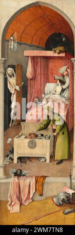 La morte e il Miser. Hieronymus Bosch. c. 1485/1490. Foto Stock