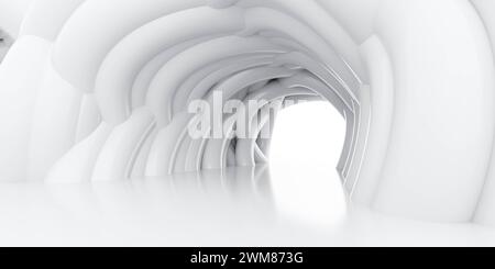 Illustrazione di rendering 3d con luce radiante Foto Stock