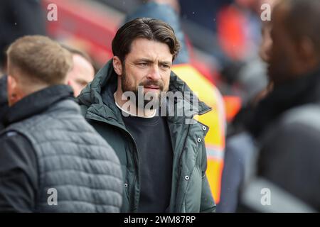 Southampton, Regno Unito. 24 febbraio 2024. Southampton Manager Russell Martin durante la partita tra Southampton FC e Millwall FC al St.Mary's Stadium, Southampton, Inghilterra, Regno Unito il 24 febbraio 2024 Credit: Every Second Media/Alamy Live News Foto Stock