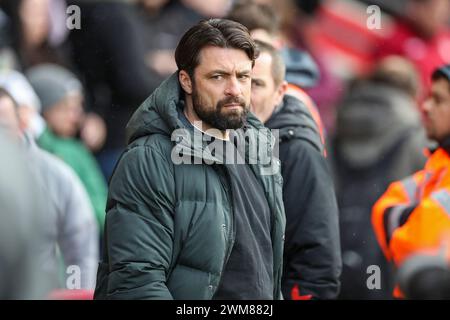 Southampton, Regno Unito. 24 febbraio 2024. Southampton Manager Russell Martin durante la partita tra Southampton FC e Millwall FC al St.Mary's Stadium, Southampton, Inghilterra, Regno Unito il 24 febbraio 2024 Credit: Every Second Media/Alamy Live News Foto Stock