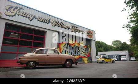 Ingresso all'Halle77 Young e al museo Oldtimer di Dortmund Foto Stock