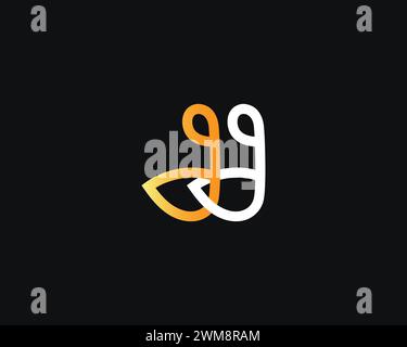 Modello vettoriale di design del logo Creative Letter GG Illustrazione Vettoriale