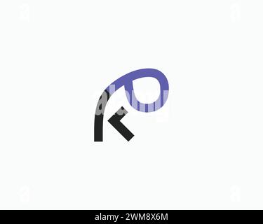 Modello vettoriale di design con logo Creative Letter PK Illustrazione Vettoriale