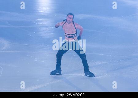 Torino, Italia, sabato 24 febbraio 2024. Philip Warren durante le luci sulla U a PalaVela, RoadTO2025. Crediti: Mattia Martegani/Alamy Live News Foto Stock