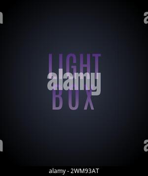 Espositore luminoso isolato per cartelloni pubblicitari esterni. Scatola luminosa Citylight con cartello mockup e luce di casa Illustrazione Vettoriale