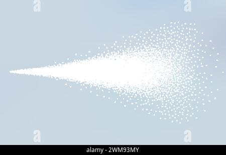 Nebulizzatore spray. Spruzzi d'aria con effetto estetico vettoriale isolato. Illustrazione della texture dello spray Illustrazione Vettoriale
