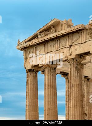 Il Partenone, dall'Acropoli di Atene, Grecia Foto Stock