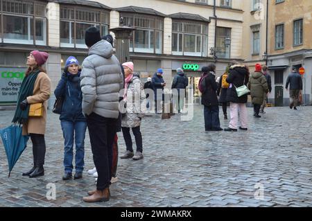 Stoccolma, Svezia - 5 novembre 2023 - Järntorget (Piazza del ferro) a Gamla stan (città vecchia). (Foto di Markku Rainer Peltonen) Foto Stock