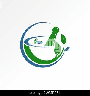 Logo design concetto grafico creativo premium vettoriale stock astratto segno frantoio farmacia capsule foglia botanica natura relativa alla salute madicina madicina Illustrazione Vettoriale