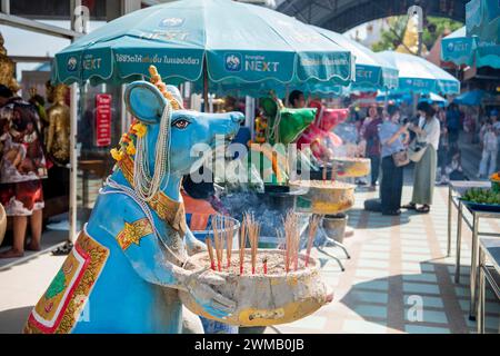 Una figura di Rat a Wat Saman Rattanaram nella città di Mueang Chachoengsao nella provincia di Chachoengsao in Thailandia. Thailandia, Chachoengsao, novembre, Foto Stock