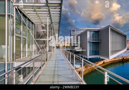 Botin Center Museum Art and Culture, architetto Renzo piano, Santander Bay, Santander, Cantabria, Spagna, Europa Foto Stock