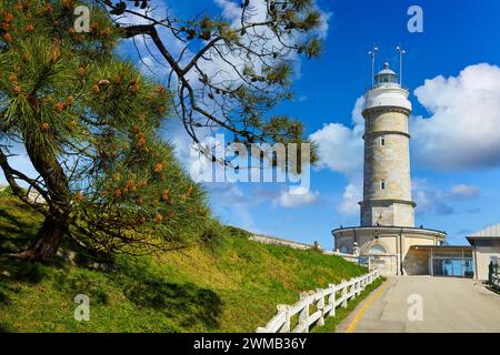 Faro di Cabo Mayor, a Santander, Cantabria, Spagna, Europa Foto Stock