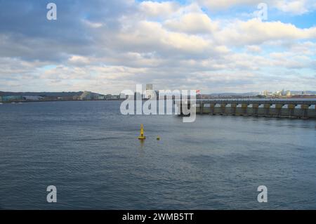 Laguna della baia di Cardiff Foto Stock