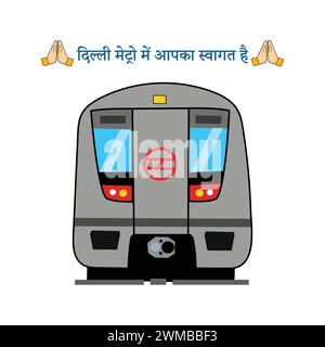 Illustrazione della metropolitana di Delhi Illustrazione Vettoriale