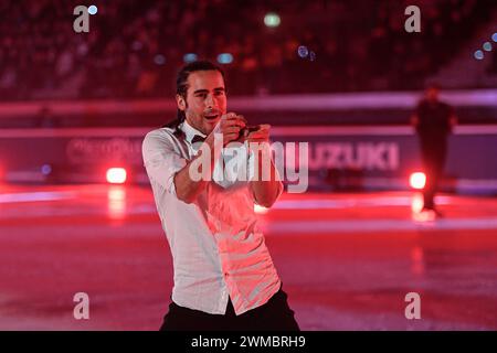 Torino, Italia, Italia. 24 febbraio 2024. Italia, Torino 24 febbraio 2024 PalaVela .'Lights on U' show per i Giochi Mondiali invernali universitari di Torino 2025.Philip Warren (Credit Image: © Tonello Abozzi/Pacific Press via ZUMA Press Wire) SOLO USO EDITORIALE! Non per USO commerciale! Foto Stock