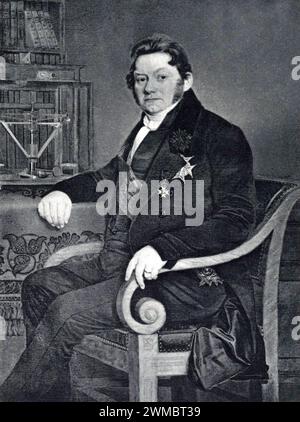 Jacob Berzelius, Jöns Jacob Berzelius, barone Jöns Jacob Berzelius (1779 – 1848), chimico svedese. Foto Stock