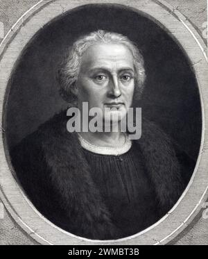 Cristoforo Colombo (1451 – 1506) esploratore e navigatore italiano Foto Stock