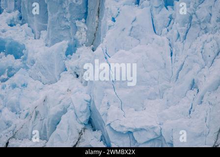 Una vista ravvicinata del ghiaccio del ghiacciaio Perito Moreno (El Calafate, Argentina) Foto Stock