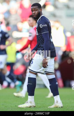 Southampton, Regno Unito. 24 febbraio 2024. Difensore del Millwall Japhet Tanganga (6) durante il Southampton FC contro Millwall FC allo St.Mary's Stadium, Southampton, Inghilterra, Regno Unito il 24 febbraio 2024 Credit: Every Second Media/Alamy Live News Foto Stock