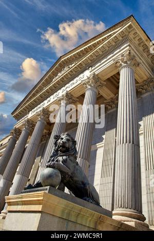 Congresso dei deputati, Palazzo del Parlamento spagnolo, Madrid, Spagna, Europa Foto Stock